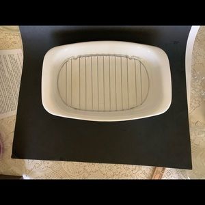 Corningware Blue Cornflower P21 Roaster w/ metal rack